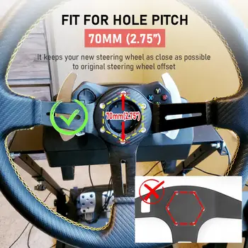 Pro Logitech G29 G920 G923 70mm adaptérová deska pro náboj náboje pro 13palcový volant PCD závodní auto, hliníková modifikace 8 nejlepší prodej samolepky na volant logitech g29 - №1