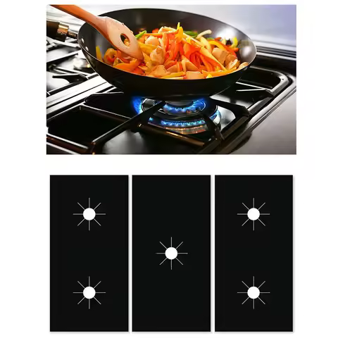 Gas Stove Pad Protector Pads Protective Cover Cleaning Anti Dirty Fiberglass Lining For Kitchen Range Easy To Clean 54x27cm
