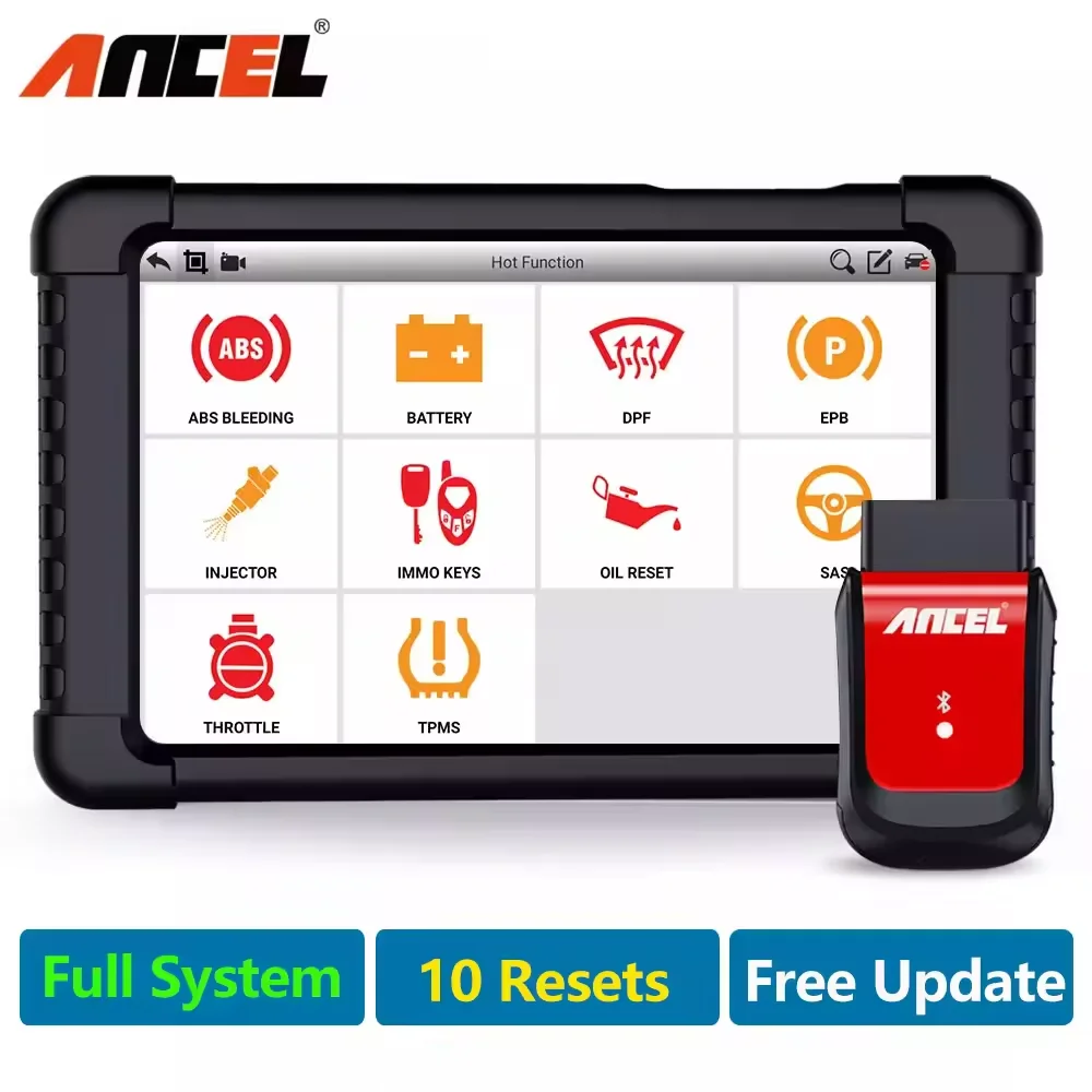 

Ancel X6 All System Scanner OBD2 Diagnostic Tool 10 Reset SAS EPB Oil ABS D-P-F TPS BMS TPMS IMMO Auto OBD 2 Tools