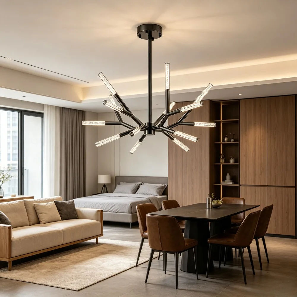 Nordic Light Luxury Living Room Pendant Light Room Bedroom Creative Art Lighting Duplex Building Dining Room LED Branch Pendant