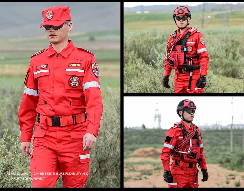 Four seasons emergency rescue suit road construction rescue suit outdoor mountaineering training suit reflective suit