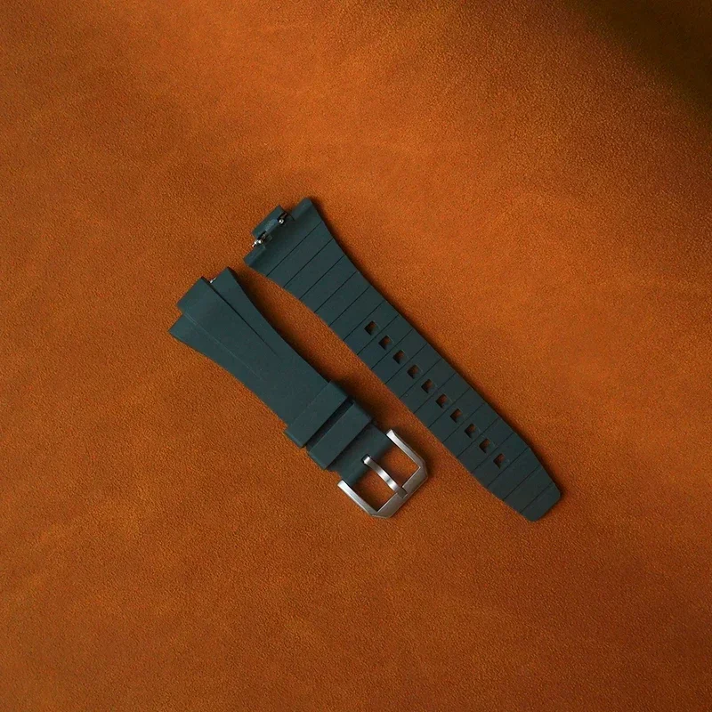 FKM Rubber Strap for Tissot PRX 1853 Stainless Steel Buckle Quick Release Men Rubber Replace Watch Band 12mm