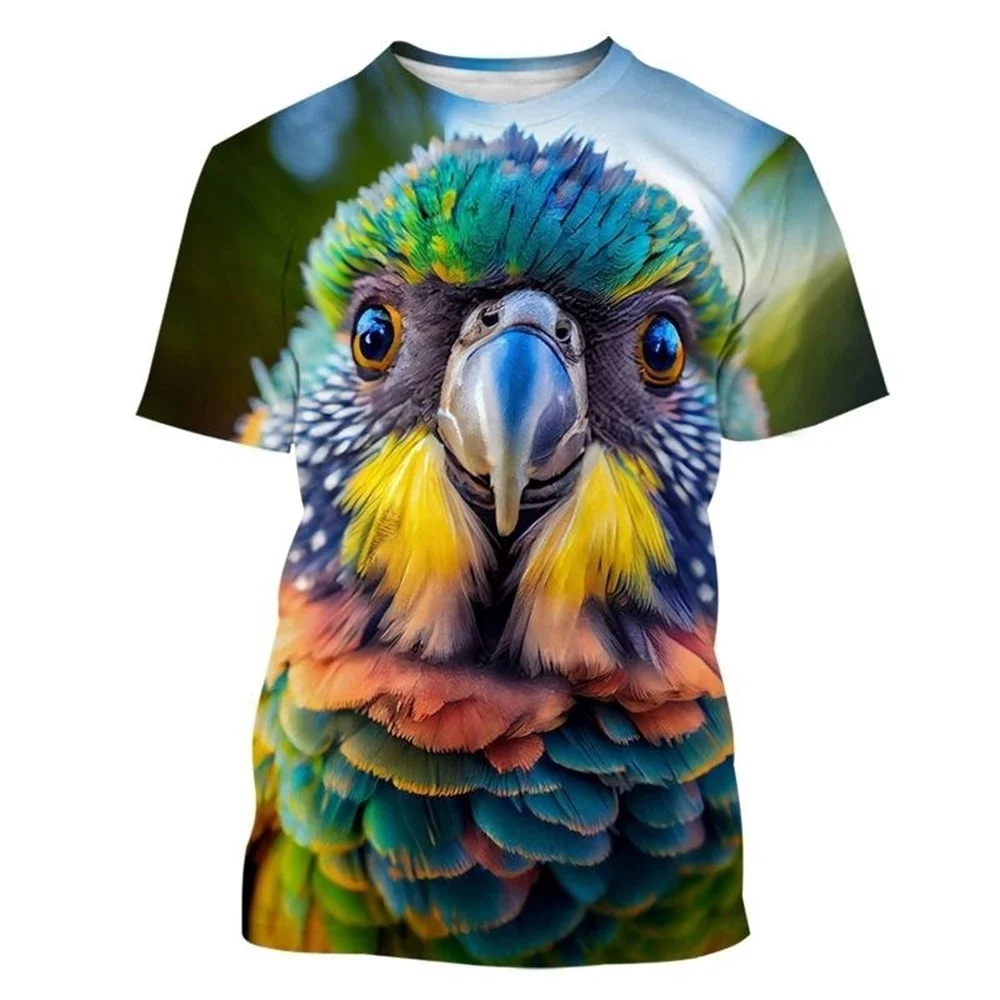 Parrot 3d Printed T-Shirt Men\'s Woemen\'s Fashion Casual Cool T-Shirt Funny Summer Short Sleeve Tops New Unisex Kids T shirt