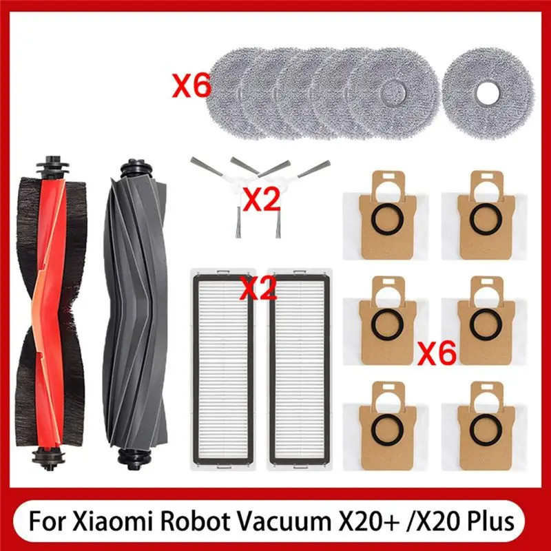 a24f-for-xiaomi-ロボット掃除機-x20--x20-plus-アクセサリー-メインサイドブラシ-hepa-フィルター-モップクロス-ダストバッグ-交換部品