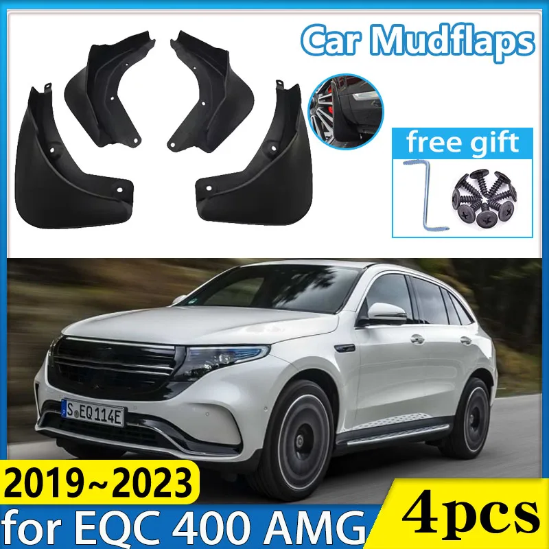 

Car Mudflaps for Mercedes Benz EQC Accessories 2020 2021 2022 2023 400 Rear Wheel Fender Mud Guard Flap Splash Protect Mudguards