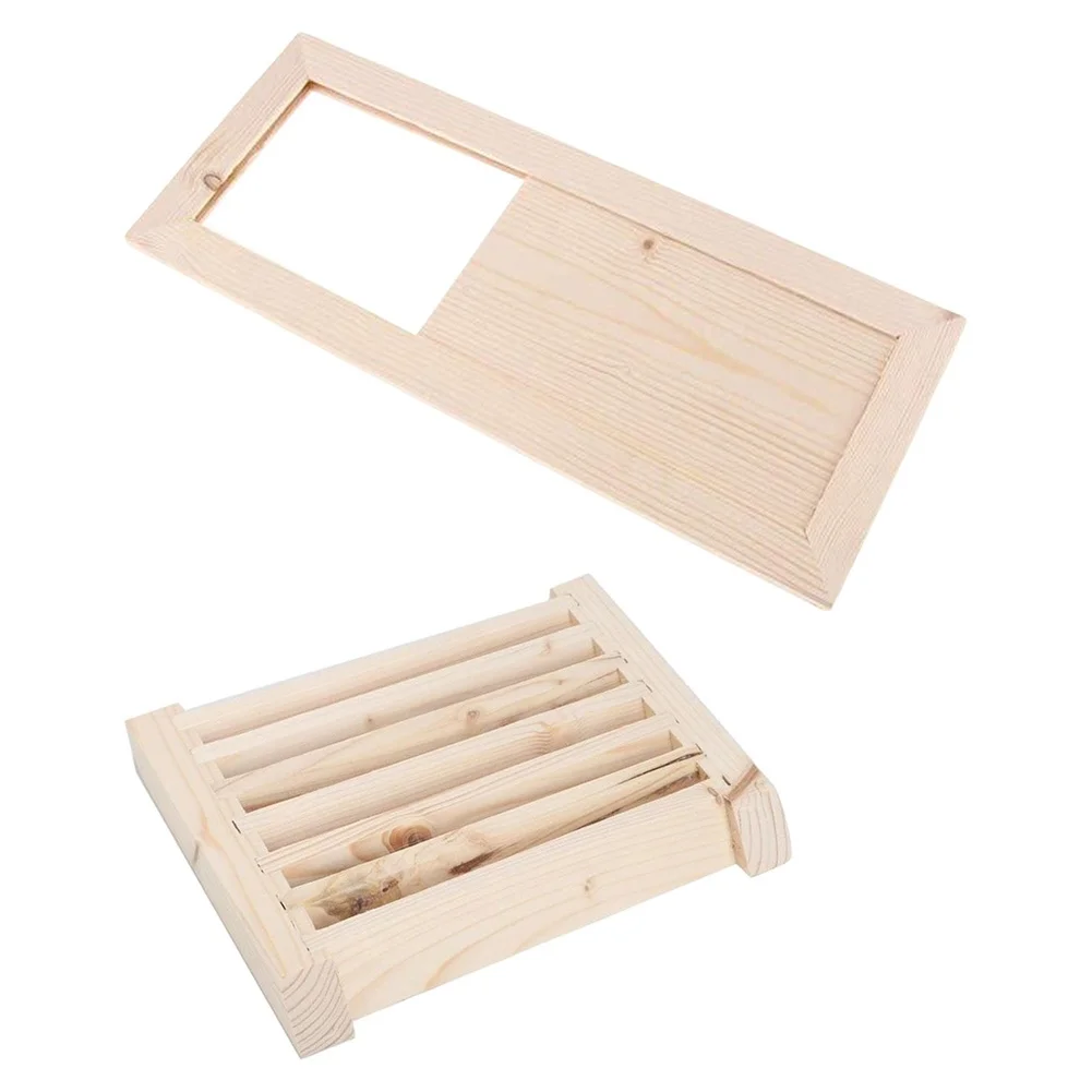 Wooden For Sauna Ventilation Panel with Louver Design Air Vent Grille for For Sauna Room 13.39 x 4.92 x 0.39 in