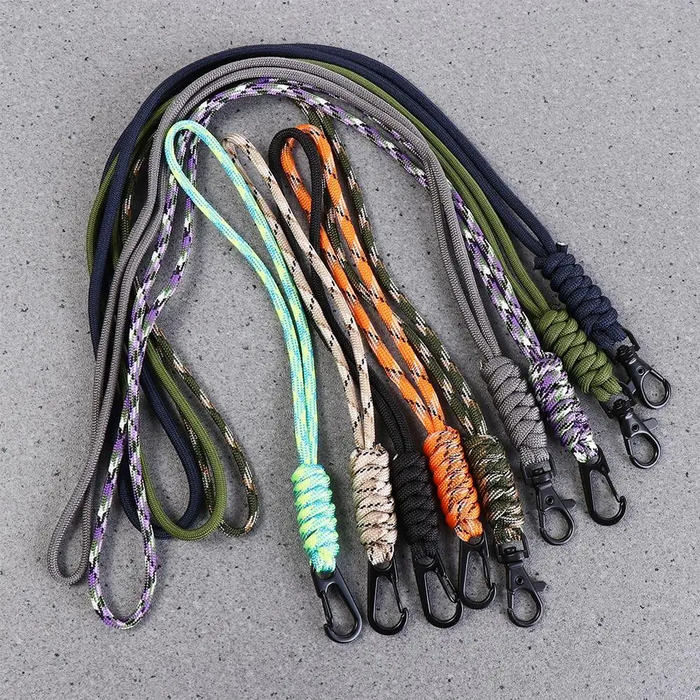 Rope Hanging Rope Parachute Cord Backpack Buckle Keychain Lanyard Heavy Duty Lanyard Paracord Lanyard Braided Woven Keychain