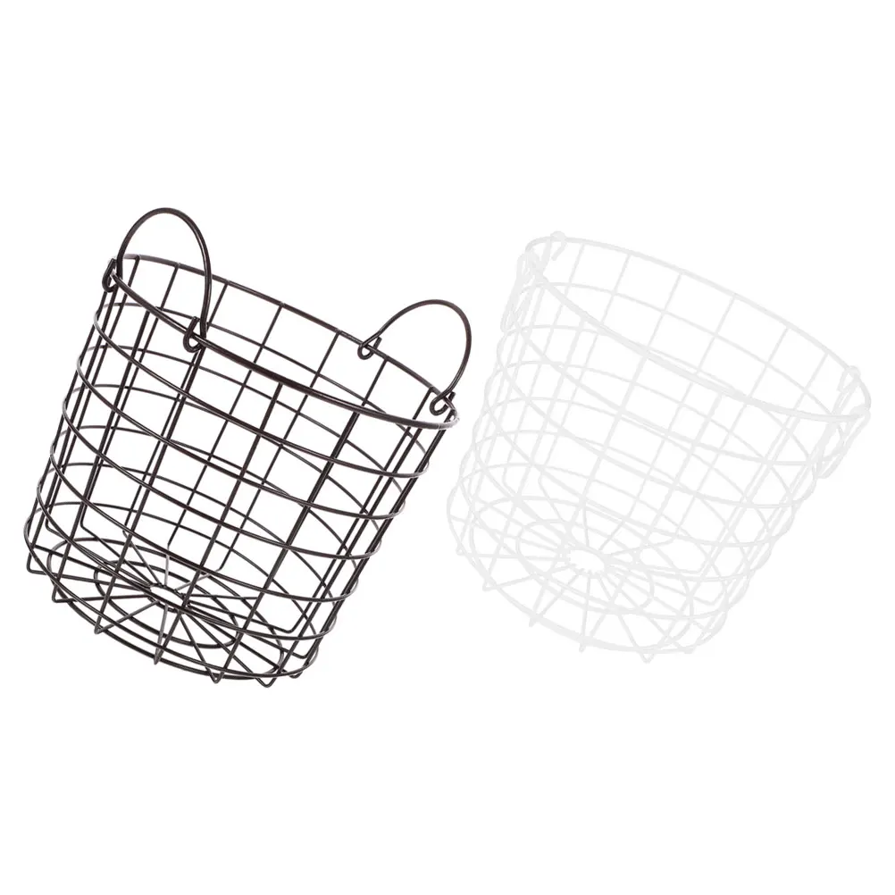 

2 Pcs Iron Mesh Basket Baskets for Organizing Kitchen Storage Food Egg Countertop