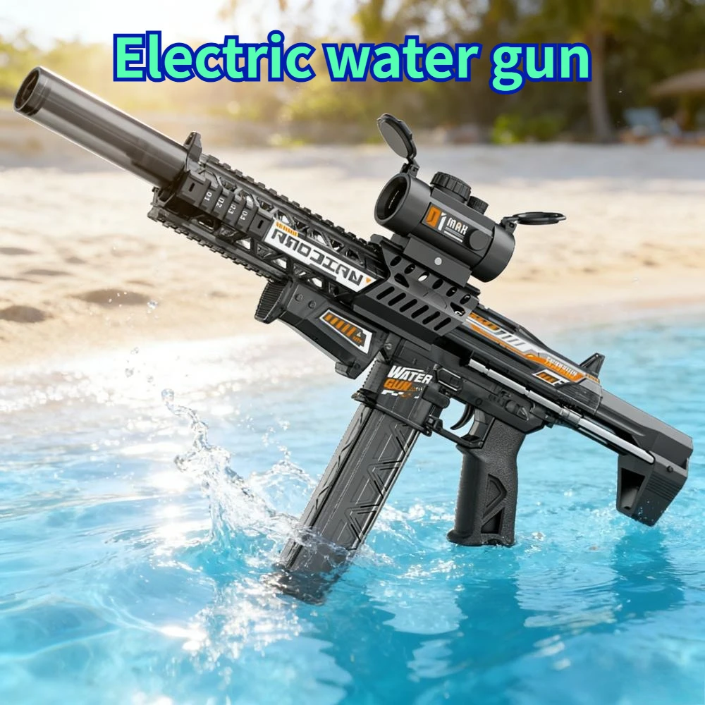 

Автоматический водяной пистолет MK9 с функцией отдачи и выдвижной рукояткой, электрическая летняя водная игрушка для детей для игр на улице