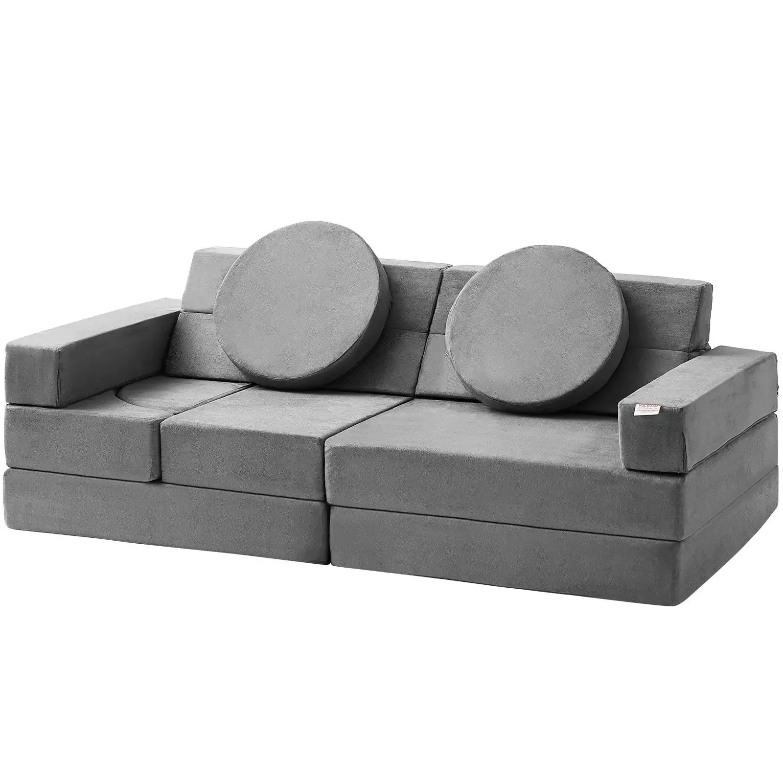 Play Couch, Modular Kids Nugget Couch 15pcs, Toddler Foam Sofa Couch with High-density 25D Sponge for Playing, Creating