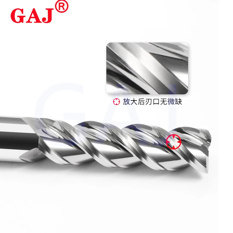 HRC55 3-ostrzowy aluminium do frezu wolframowy frez płaski z węglika spiekanego ze stali nierdzewnej centrum obróbcze CNC frezy walcowo-czołowe narzędzia
