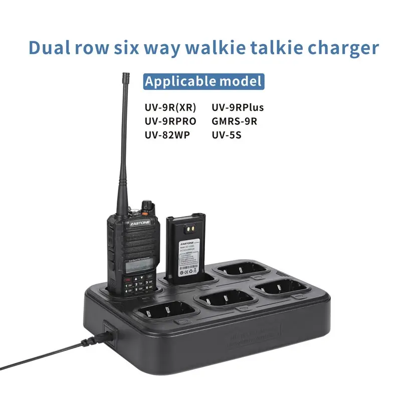 Imagem -03 - Walkie-talkie Radio Stand Desktop para Baofeng Carregador de Bateria de Vias Vias Uv-9r Uv-9plus Uv-9rpro Gmrs-9r