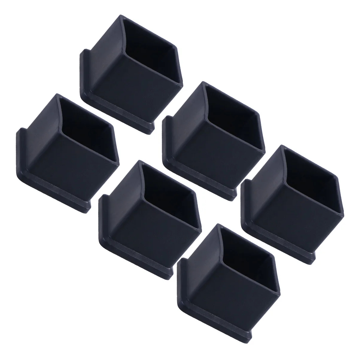 

50Pcs Square Rubber Chair Leg Caps Furniture Feet Pads Anti-Slip Noise- Table Covers Wood Floor Protectors