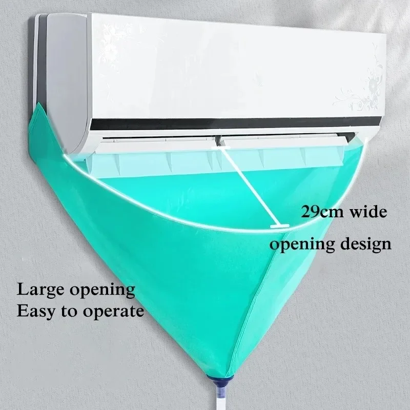 Air Conditioner Cleaning Bag Kit Includes Dust Cover with Bag and Universal Cleaning Tool for Wall Mounted Air Conditioners