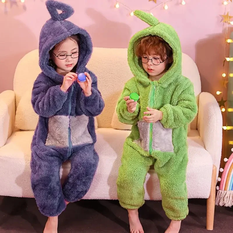 ⭕️⭐️⭕️Adult  Costume Homewear Funny Tinky Winky Anime Tele Baby Tubbies Laa-Laa Po Soft Halloween Christmas Pajamas Costum⭐️⭕️⭐️ view 2