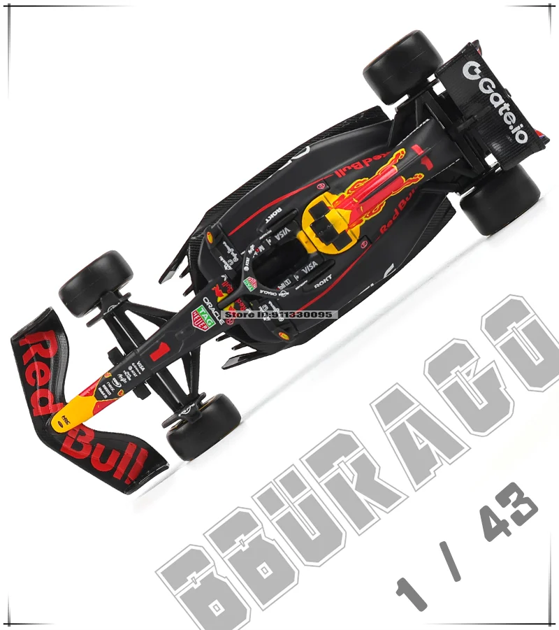 Bburago 1:43 Neue F1 2025 Red Bull Racing RB21 # 1 Verstappen # 22 Yuki Tsunoda Legierungsmodellauto Druckguss-Modellspielzeug – Detail 1