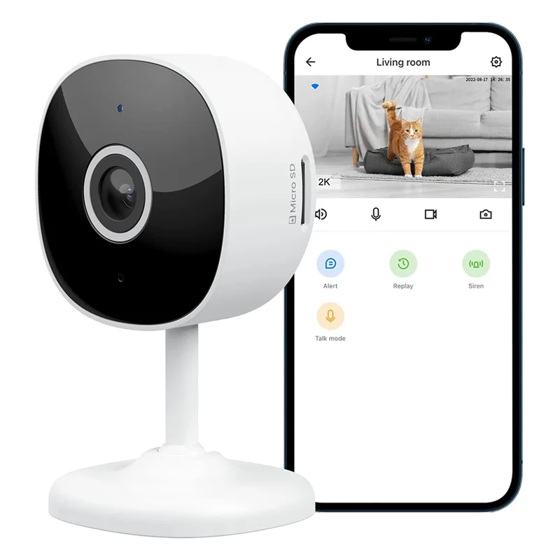 WiFi Camera 2K, Indoor Home Security Cameras for Baby/Older/Dog/Pet Camera with Phone App