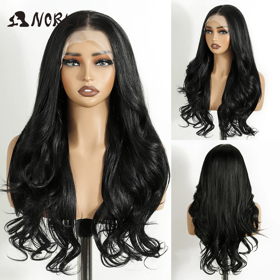 نوبل HD شفاف 13X4 الدانتيل الجسم موجة ناتورا شقراء تسليط الضوء على الباروكات 24 بوصة شعر الطفل الدانتيل الباروكة الأمامية موجة الدانتيل الباروكة للنساء #1