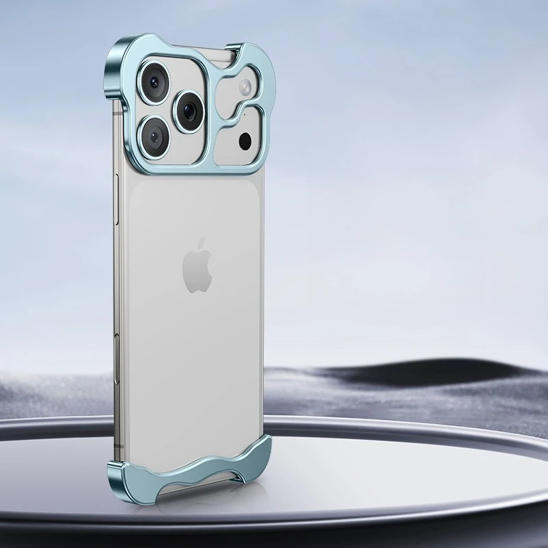Metalowy bezramkowy futerał z odprowadzaniem ciepła do iPhone 18 17 Air Pro Max Plus z pustą ramką chroniącą obiektyw i odporną na wstrząsy konstrukcją. — zdjęcie produktu 3