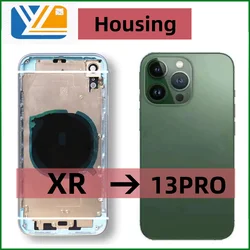 For iPhone Housing Xr To 13 Pro Rear Battery Midframe Replacement XR like 13 PRO Chassis XR to 13 PRO xr Up to 14 PRO Back Cover