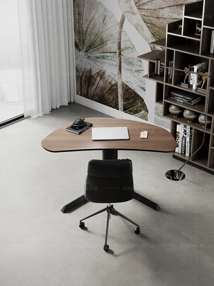 Superior sense study desk household small apartment special-shaped desk work notebook computer desk