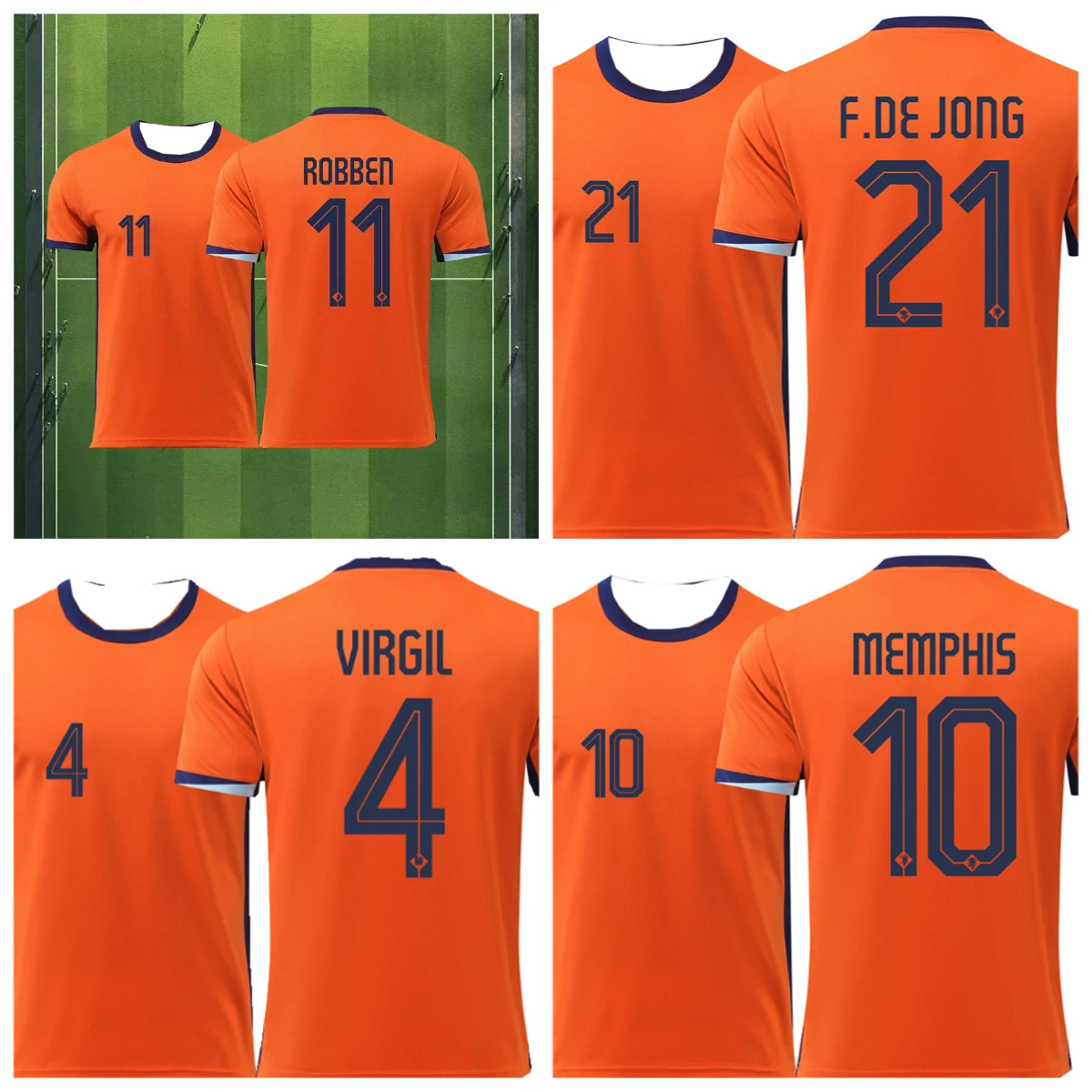

2025 хит продаж, новый голландский футбольный трикотаж, мужской дышащий быстросохнущий трикотаж для тренировок на открытом воздухе, домашняя повседневная футболка с короткими рукавами