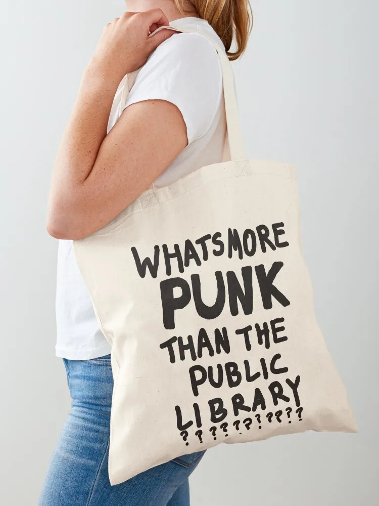 Whats more PUNK than the PUBLIC LIBRARY??? Tote Bag tote bag university Women bags Fabric bag Large bags for women