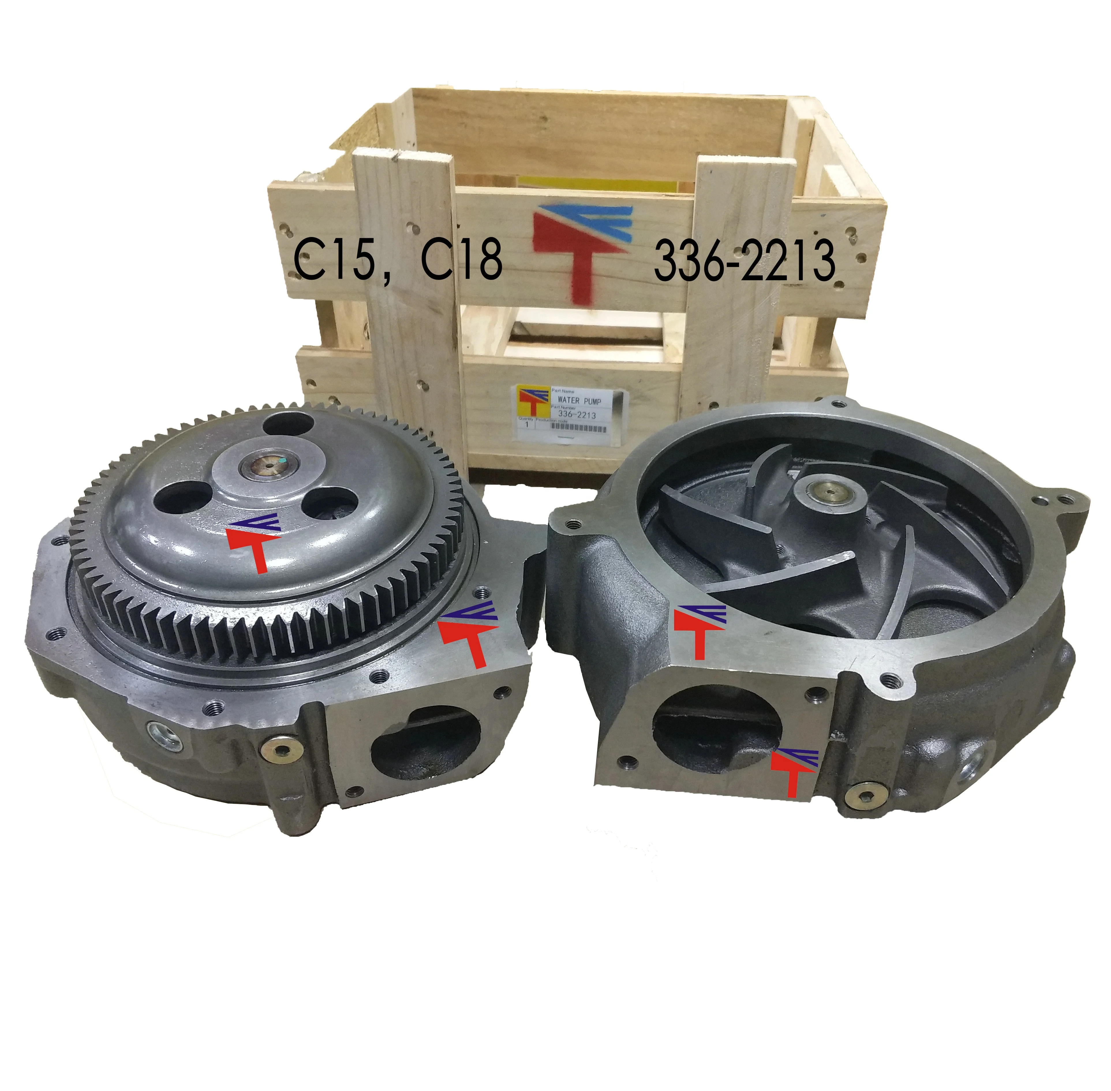 Machinery engine Water pump 314-5155 336-2213 for excavator E390D E374D engine C15  C18  generator set