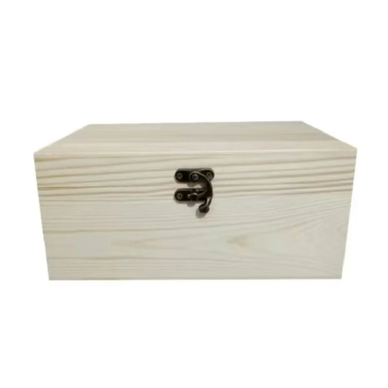 Caja de madera de color nogal negro con cerradura, cubierta abatible de escritorio de identificación Rectangular, estilo chino, estuche de almacenamiento de estilo antiguo de madera para el hogar