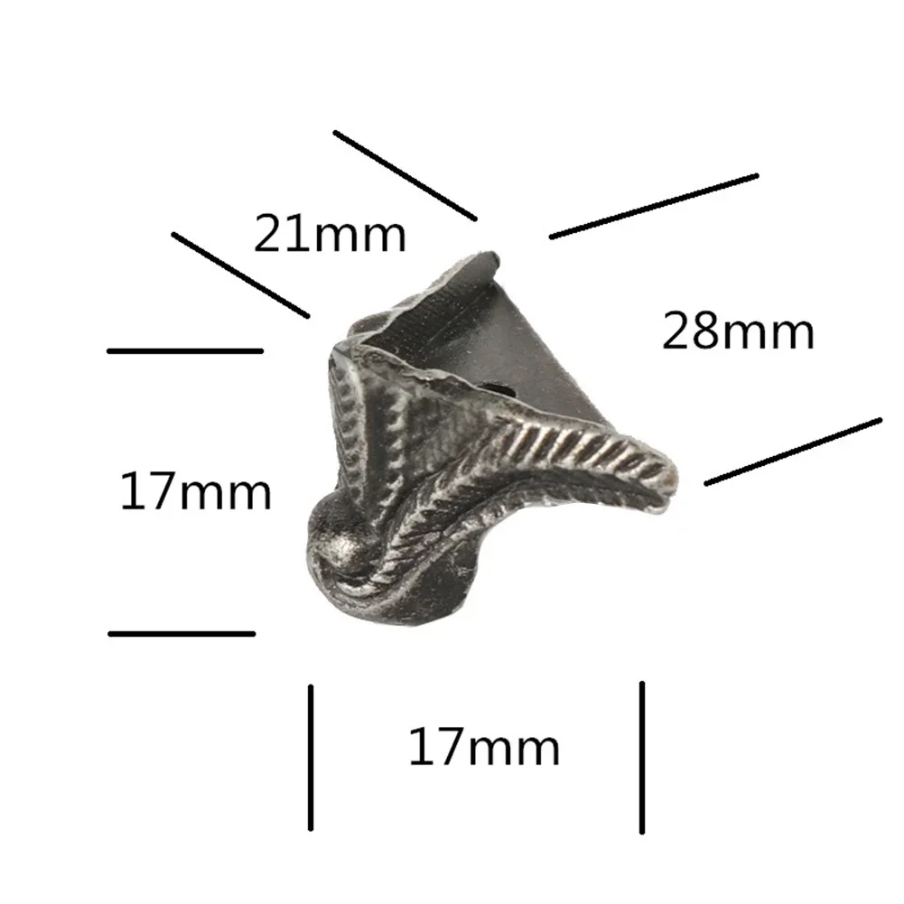 4/8/12PCS Antique Box Bracket Antique Corner Protectors Jewelry Box Decorative Leg Corner Bracket Wooden Case Feet Leg  ﻿