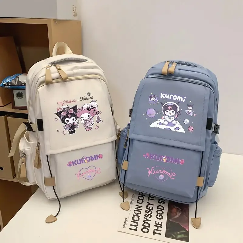 Sanrio Nuvem M Cartoon Student Schoolbag, grande capacidade, mochila Spine-Protective, leve, bonito menina