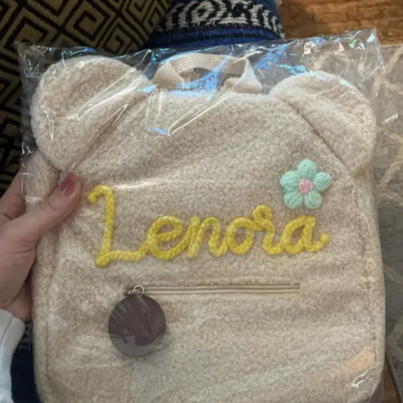 

Custom Teddy Bear Backpack Embroidered Name Kids School Backpack Children's Day Party Gifts Birthday Bags with Personalized Name