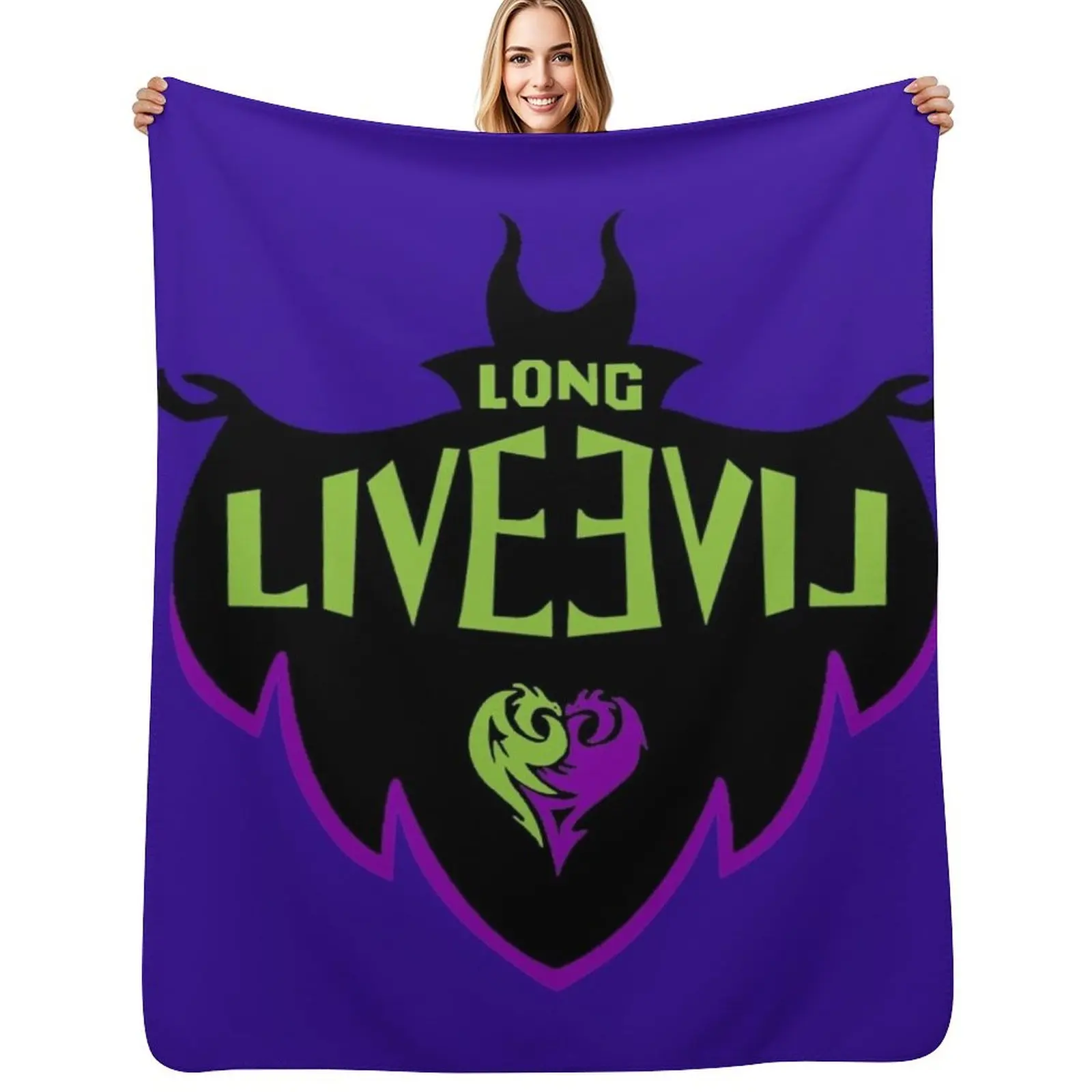 

long live evil Throw Blanket Thermals For Travel sofa bed Quilt Furry Blankets