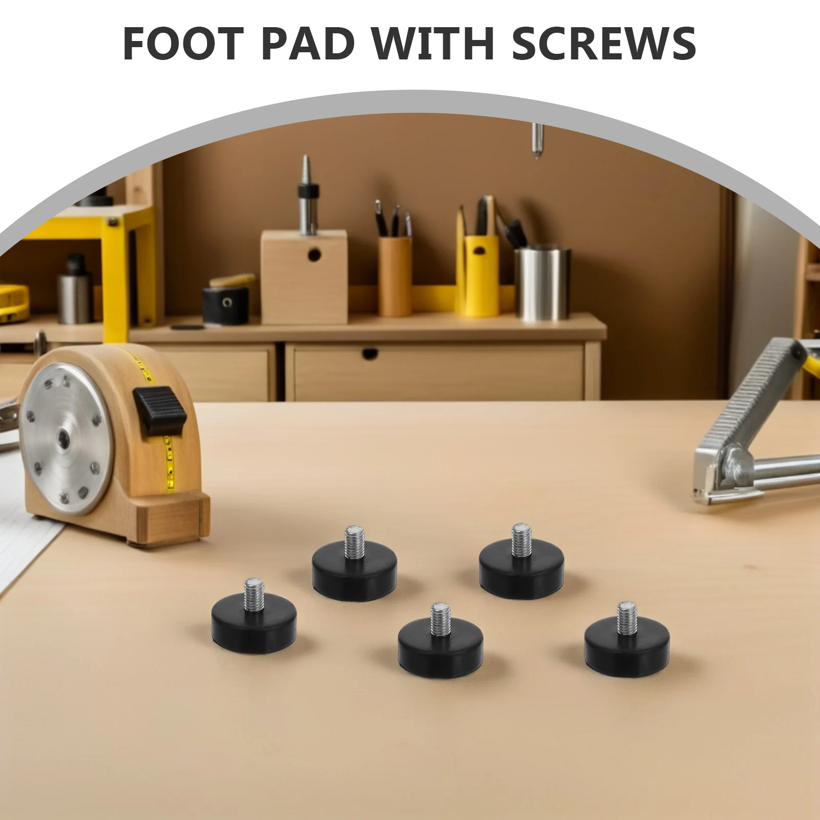 

8pcs Adjustable Leveling Feet M10 Thread Heavy Duty Rubber Vibration Mounts For Table Chair Cabinet Machine Shock Absorption