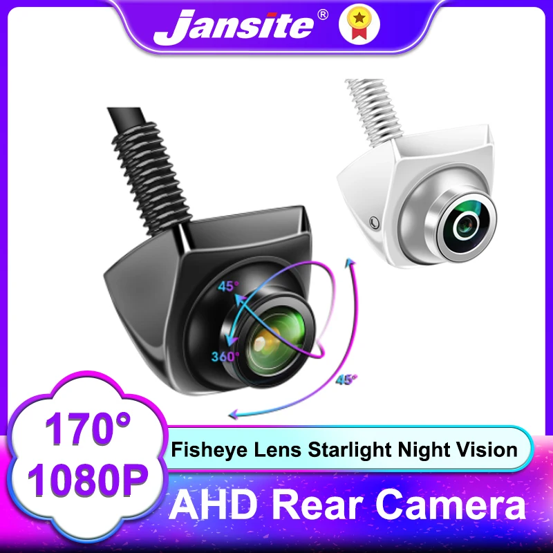 

Jansite 170° 1920x1080P Car Vehicle AHD Reverse Camera Fisheye Lens Starlight Night Vision Vehicle Universal Vehicle Rear Camera