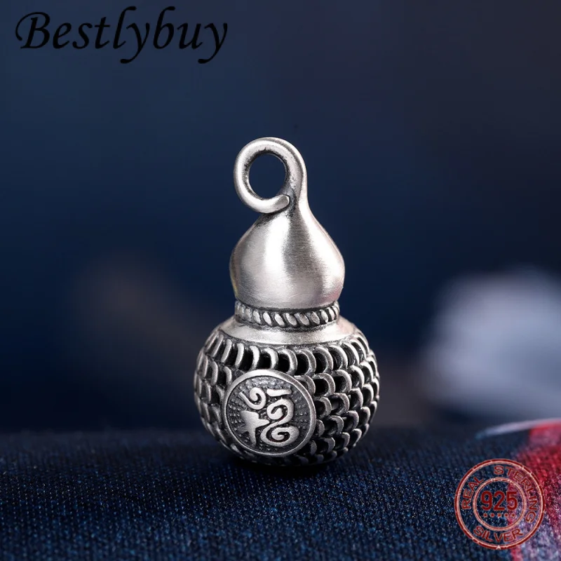 

Полностью серебряный 990, персонализированный полый кулон Lucky Gourd для женщин, модный подарок в стиле ретро, новинка 2025 года