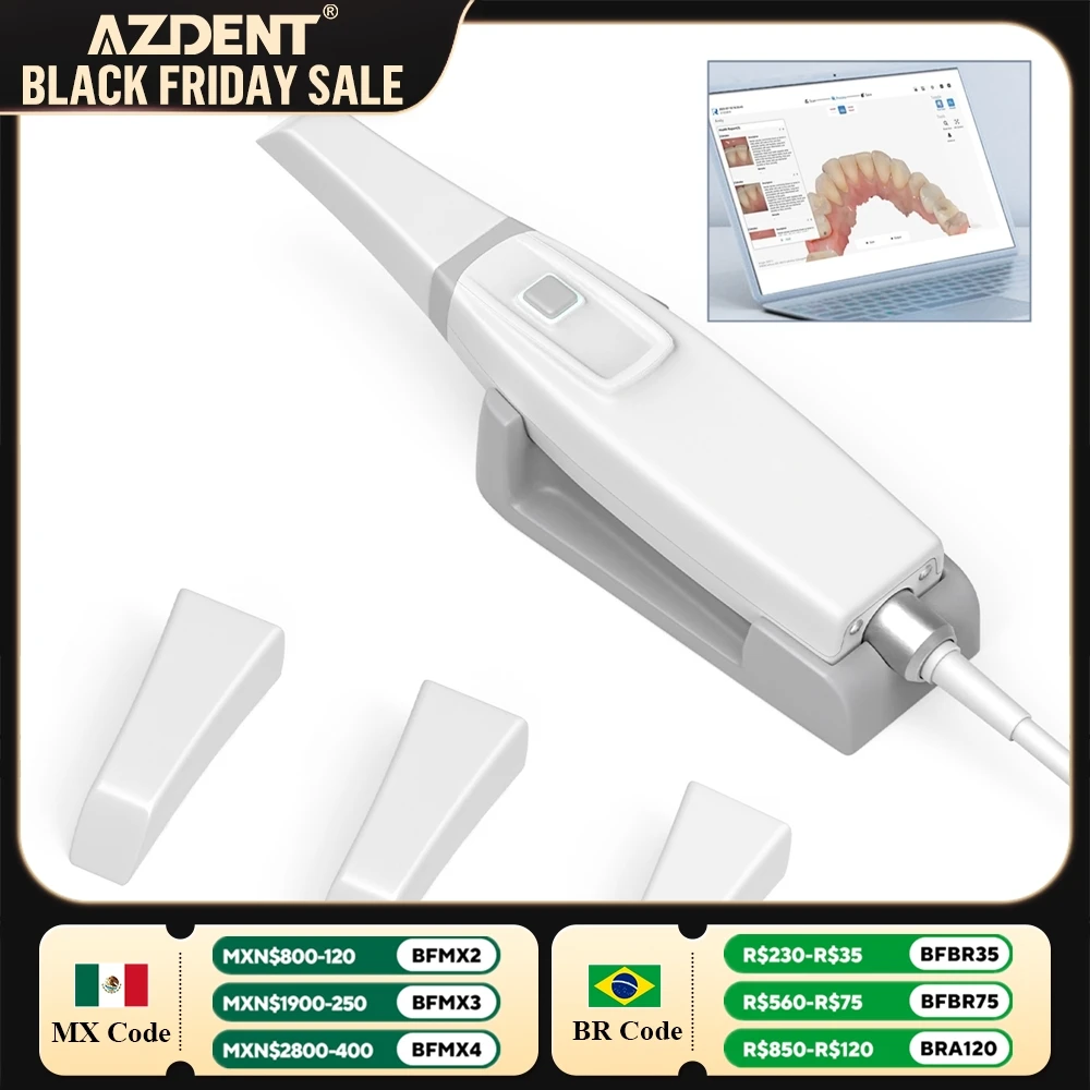 Dental Intraoral 3D Scanner AZDENT Digital 3D Version Colored Scanning Free Software CAD CMD Orthodontic Imaging Restoration