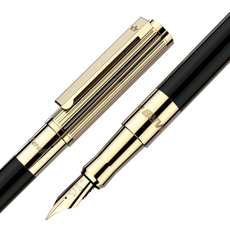 Imagem -02 - Darb-luxury Fountain Pen Chapeada com Chapeamento de Ouro 24k Alta Qualidade Business Office Metal Canetas Clássicas Presente