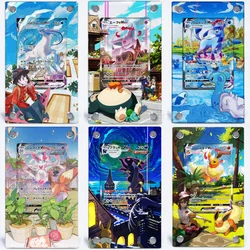 Pokemon Cards Brick 3D Version PTCG Sylveon Espeon Flareon Anime Game Protective Case Self Made Acrylic Toy Does No Include Card