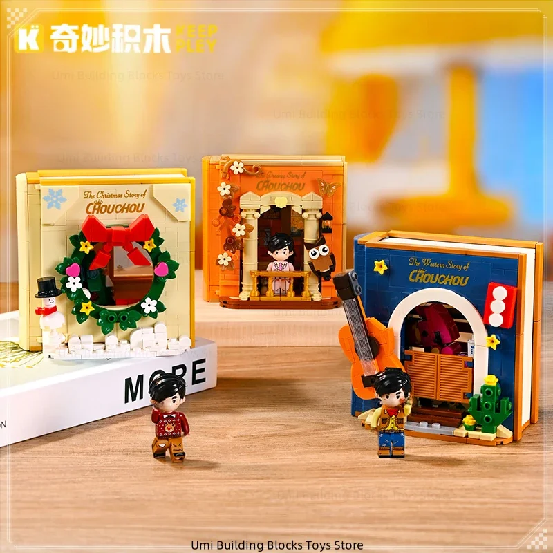 Nueva serie Keeppley Jay Chou, libro de cuentos de Navidad, libro de bloques de construcción, juguetes de retales, modelos, adornos, regalos de navidad