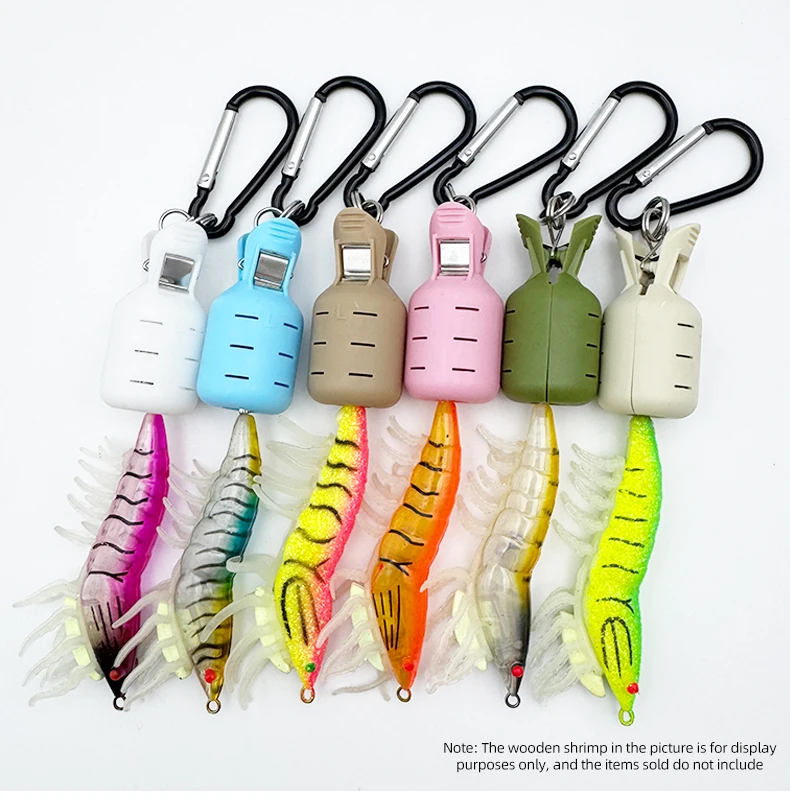 ShareShark 6er-Set Neue Tintenfisch-Laternenköder-Schutzhüllen, Angelhakenabdeckungen, Tintenfisch-Regenschirmköder-Hüllen mit Karabiner, Angelzubehör – Detail 10