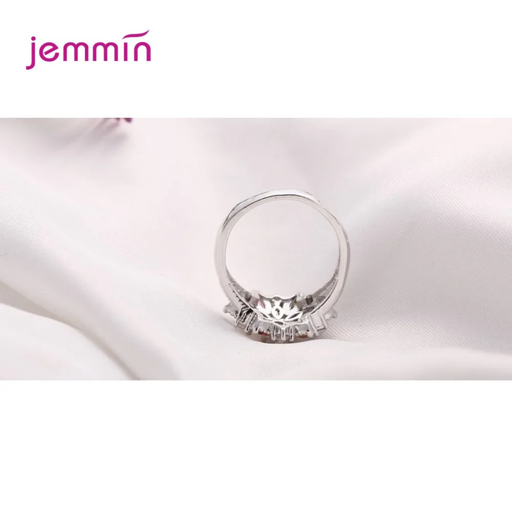 925 Sterling Silver Janji Cincin untuk Wanita Pernikahan Pertunangan Berkilau Warna-warni AAA CZ Cubic Zircon Bague Bijoux Ukuran 6 7 8 9