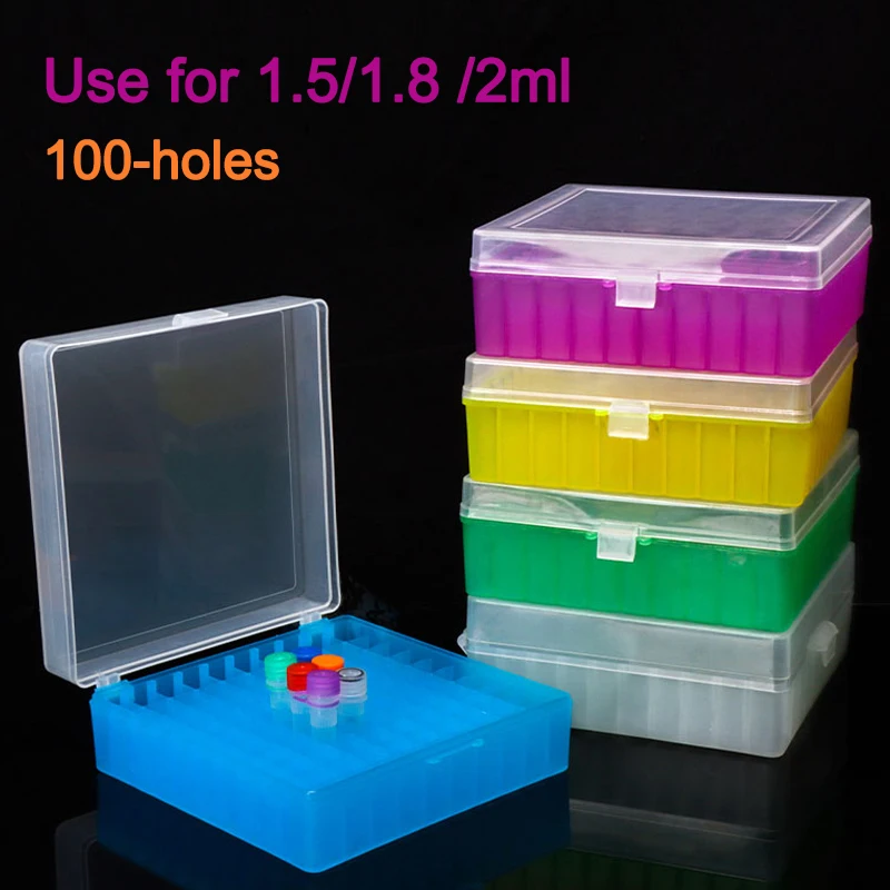 Plastic Test Tube Box buckle LAB Centrifuge Tube Storage Box Cryotube Boxes Portable Sample Frozen Tube Box For 1.5ml 1.8ml 2ml