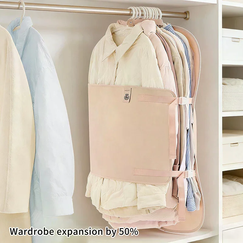 Dustproof Clothing Compression Board Large Capacity Foldable Clothes Dust Cover Protective Reusable Garment Bag Cover Travel1PC - view 2
