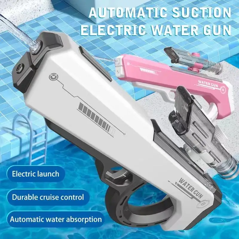 Automatic Summer Electric Toy Water Gun 2024 Induction Water Absorbing HighTech Spray Pool Outdoor Beach Water Fight Toy for Kid