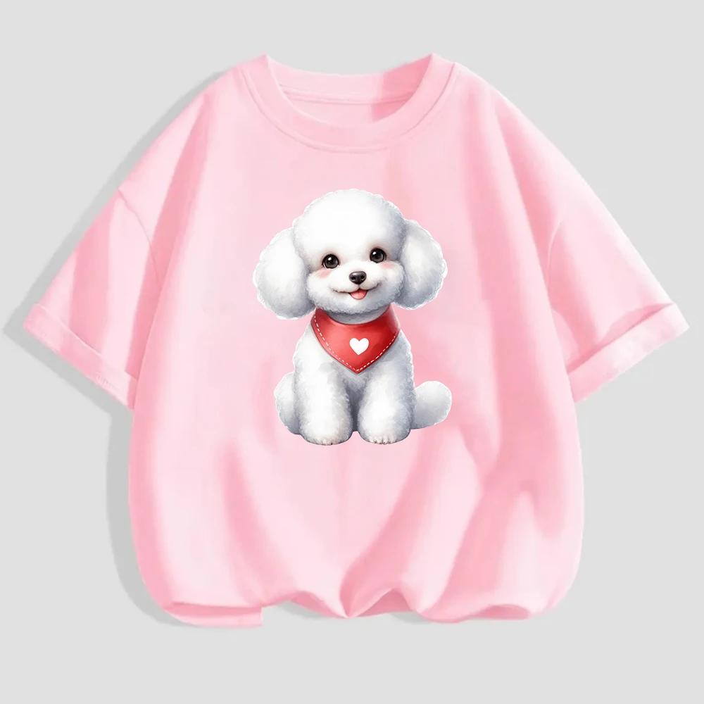 15cm Cute Heart Love Bib Dog Animal Iron On Heat Transfer Sticker For Clothes Pinted Vinyl Thermal Washable T-Shirt Applique