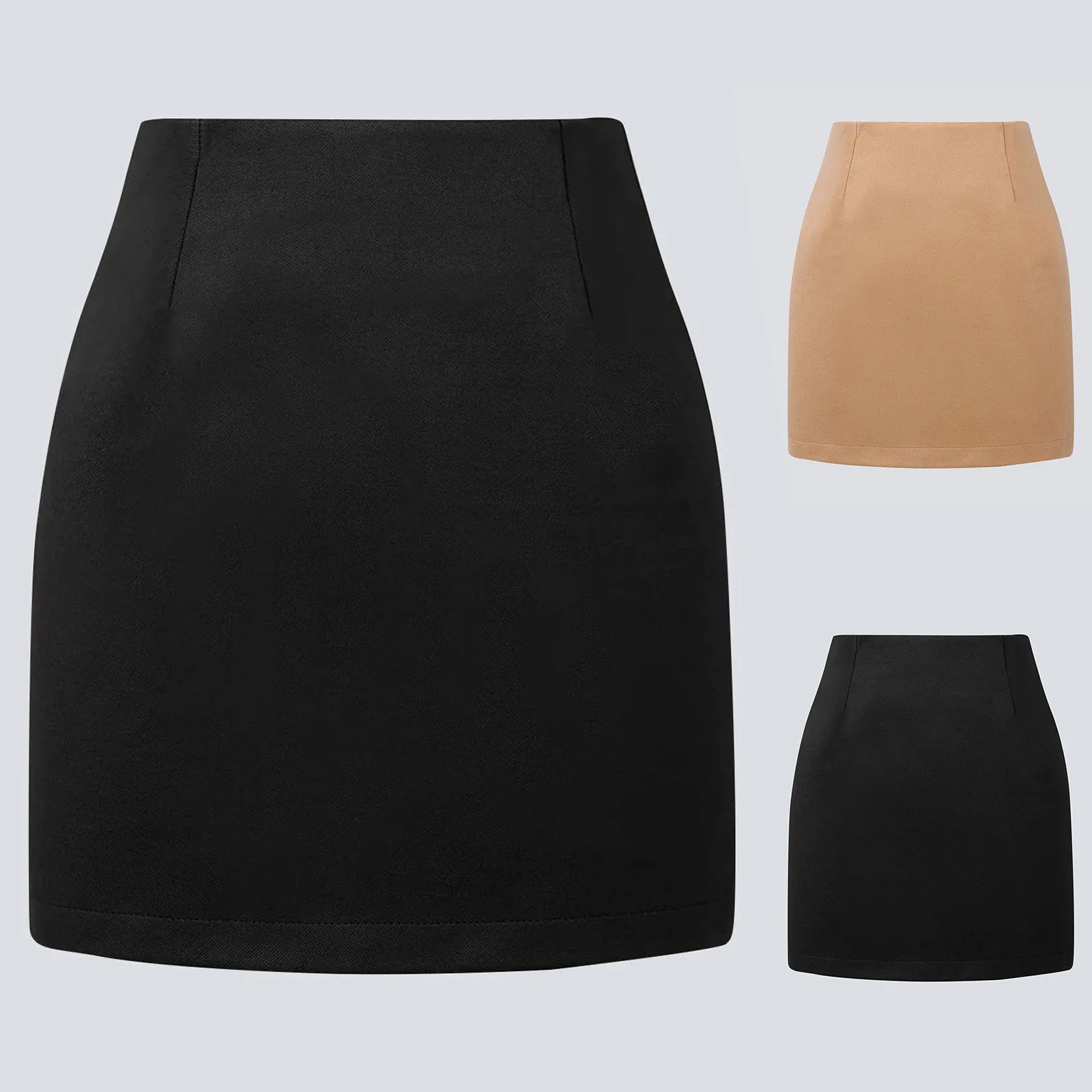 

Women Elegant Lettuce Trim Solid High Waisted Pencil Midi Skirt Thirty One Skirt Purse Skirts Womens Ruffle Skirt