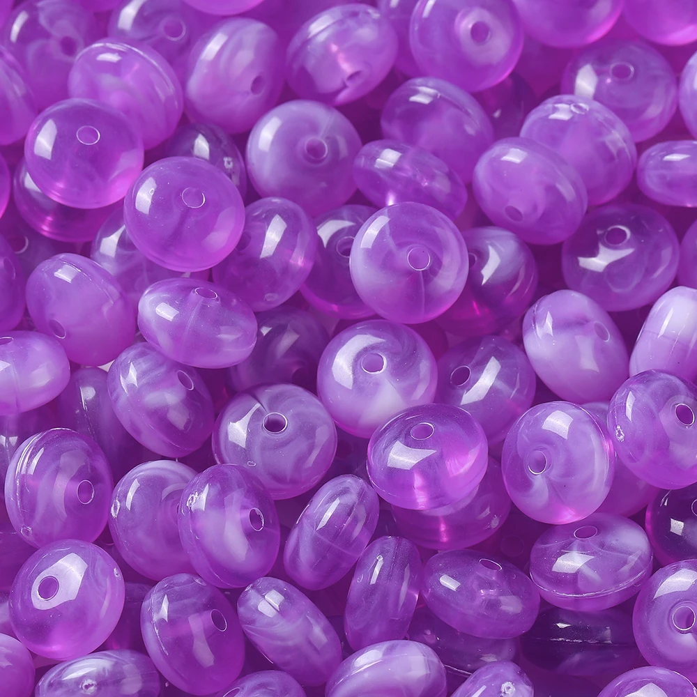 50 stuks gekleurde acryl twee kleuren kralen platte ronde spacer kralen voor doe-het-zelf oorbellen kettingen armbanden sieraden maken bevindingen