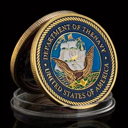 United States of America Department of The Navy Souvenir Coin Golden Plated Collectible Gift Challenge Coin Commemorative Coin