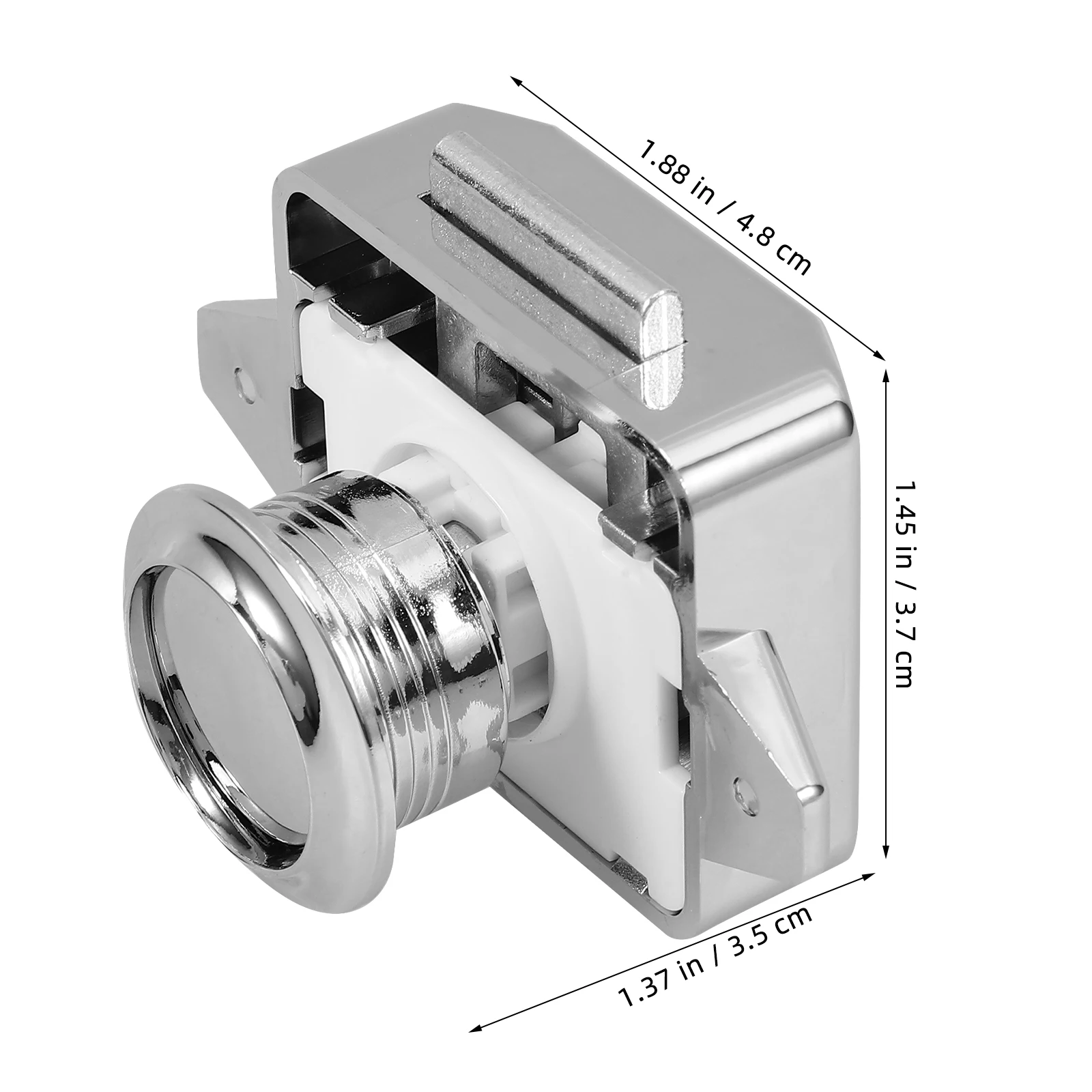 Rv Cabinet Lock Push Button Keyless Door Catch Internal Rv Drawer Latch Zinc Alloy Durable Security Locks Camper Accessories For